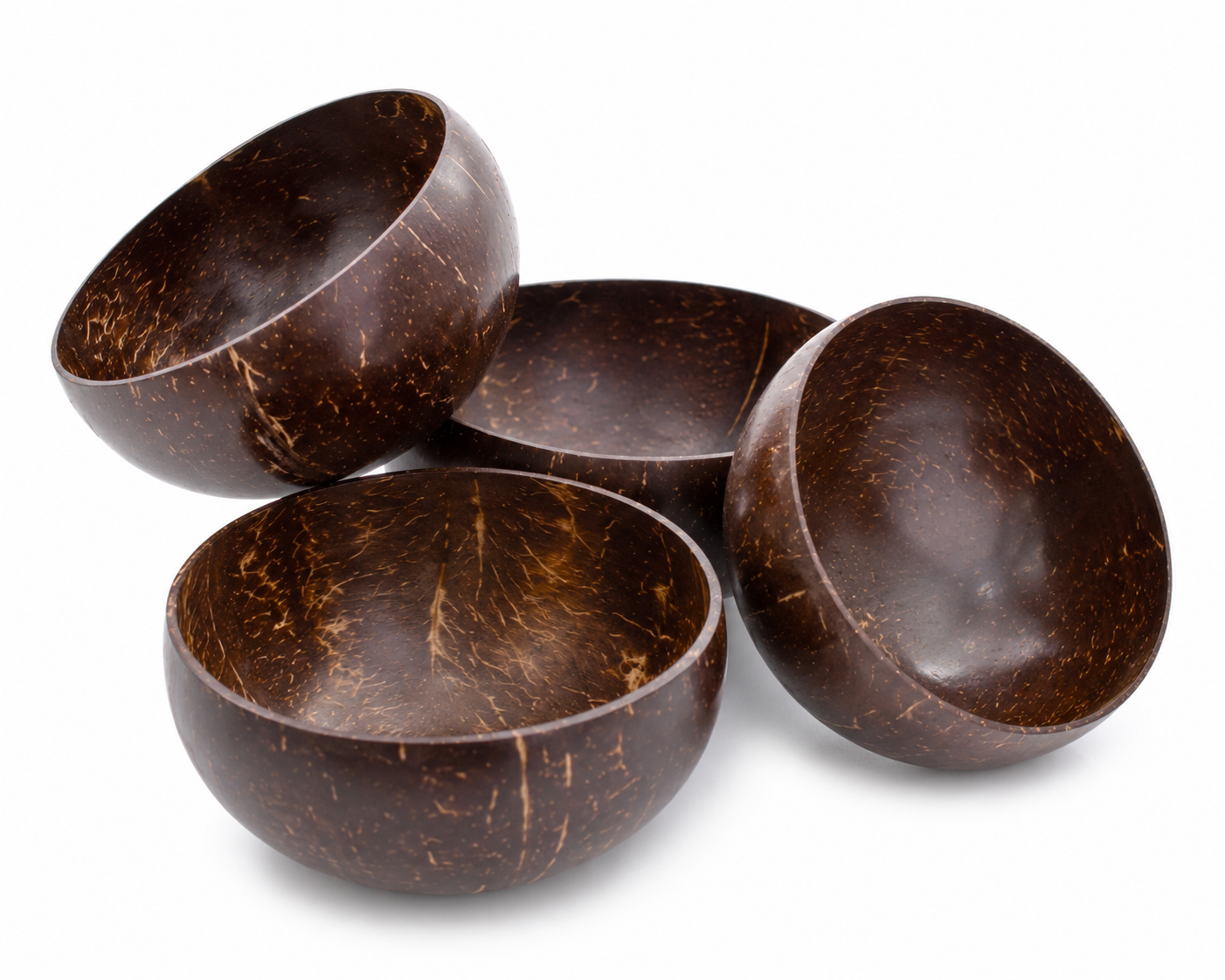 Handcrafted polished ROOTSY coconut shell bowls